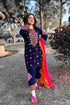 3 Piece Embroidered Lawn Shirt  MDS-123